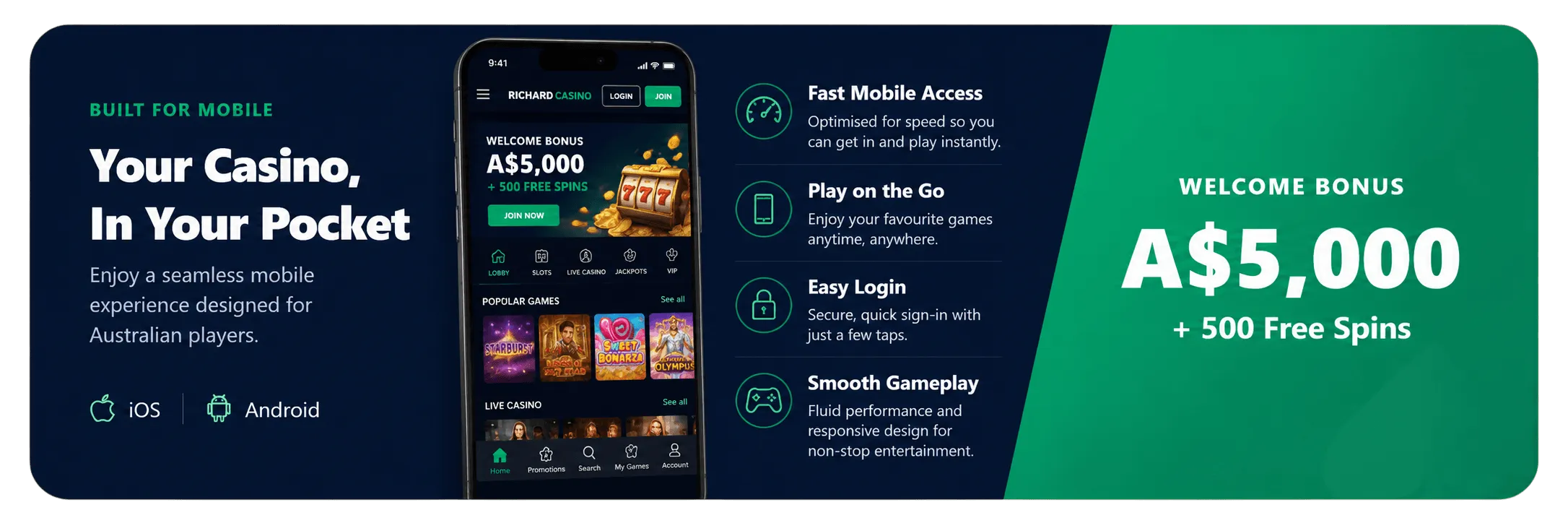 Pokies, Live Casino and Software Providers at Richard Casino